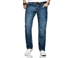Alessandro Salvarini Comfort-fit Jeans ASMarco mit geradem Bein Blau/Dunkelblau