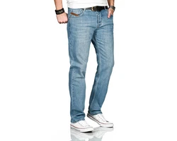 Alessandro Salvarini Comfort-fit Jeans ASMarco mit geradem Bein Hellblau/Blau