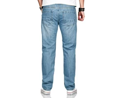 Alessandro Salvarini Comfort-fit Jeans ASMarco mit geradem Bein Hellblau/Blau