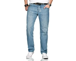 Alessandro Salvarini Comfort-fit Jeans ASMarco mit geradem Bein Hellblau/Blau
