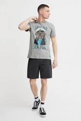 Blend T-Shirt BLEND BHPirot Grau/Hellblau/Blau