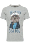 Blend T-Shirt BLEND BHPirot Grau/Hellblau/Blau