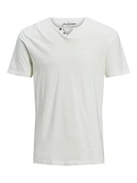 T-Shirt JJESPLIT NECK TEE SS NOOS