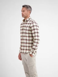 LERROS Langarmhemd BIG FLANNELCHECK Rot/Beige