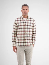 LERROS Langarmhemd BIG FLANNELCHECK Rot/Beige