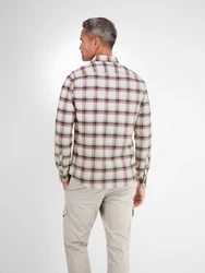 LERROS Langarmhemd BIG FLANNELCHECK Rot/Beige
