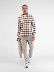LERROS Langarmhemd BIG FLANNELCHECK Rot/Beige