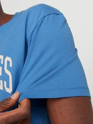JACK & JONES T-Shirt JJEJOSH TEE SS CREW NECK NOOS azur/wei