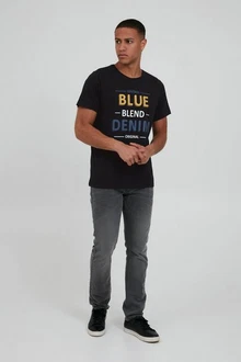 Blend T-Shirt BLEND BHArtur Hellblau/Schwarz/Braun