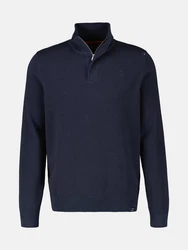 LERROS Strickpullover Troyer Dunkelblau/Blau