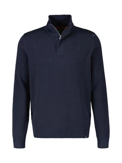 LERROS Strickpullover Troyer Dunkelblau/Blau
