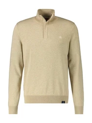 LERROS Strickpullover Troyer Khaki/Beige/Braun