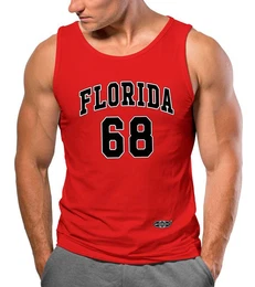 Tanktop Herren Tank-Top Print Florida 86 Trikot College Style Basketball mit Print