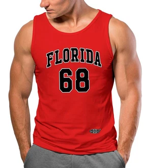 Neverless Tanktop Herren Tank-Top Print Florida College Style Basketball Rot/Orange