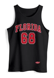 Neverless Tanktop Herren Tank-Top Print Florida College Style Basketball Schwarz/Hellblau/Rot/Rosa