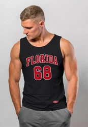 Neverless Tanktop Herren Tank-Top Print Florida College Style Basketball Schwarz/Hellblau/Rot/Rosa