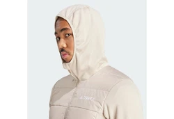 adidas TERREX MULTI HYBRID INSULATED KAPUZENJACKE Beige/Khaki/Gelb/Braun