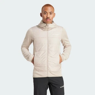 adidas TERREX MULTI HYBRID INSULATED KAPUZENJACKE Beige/Khaki/Gelb/Braun