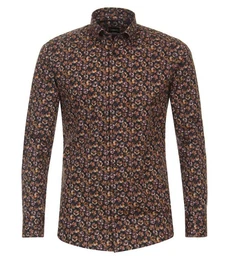 Langarmhemd Floraler Print im Modern Fit
