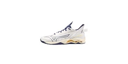 Mizuno WAVE MIRAGE Hallenschuh Weiß/Hellblau/Blau/Dunkelblau