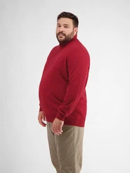 LERROS Strickpullover Troyer Rot/Dunkelrot