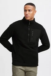Blend Fleecejacke Style BHFloren Khaki/Dunkelgrün/Schwarz