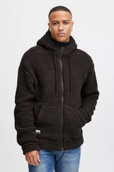 11 Project Fellimitatjacke PRDaag Schwarz/Dunkelbraun