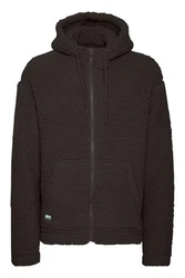 11 Project Fellimitatjacke PRDaag Schwarz/Dunkelbraun