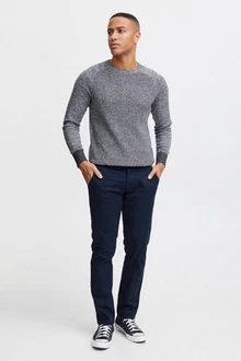 Blend Chinohose BHTrompo Grau/Dunkelblau