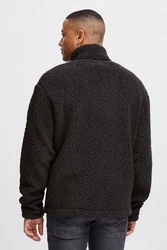 11 Project Fellimitatjacke PRDeen Schwarz/Braun/Dunkelgrau/Dunkelbraun