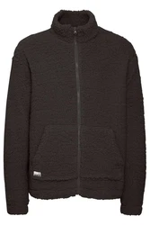 11 Project Fellimitatjacke PRDeen Schwarz/Braun/Dunkelgrau/Dunkelbraun