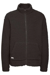 11 Project Fellimitatjacke PRDeen Schwarz/Braun/Dunkelgrau/Dunkelbraun