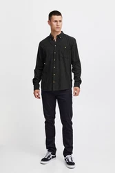Blend Langarmhemd BLEND BHShirt Dunkelgrün/Khaki/Grün