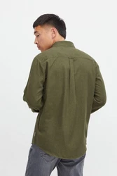 Blend Langarmhemd Burley Dunkelgrün/Khaki/Grün