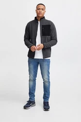Blend Fleecejacke BHFloritz Dunkelgrau/Hellgrau/Schwarz/Hellblau/Grau