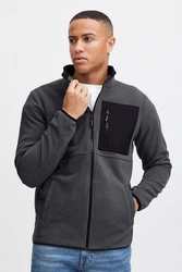Blend Fleecejacke BHFloritz Dunkelgrau/Hellgrau/Schwarz/Hellblau/Grau