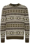 11 Project Norwegerpullover PRPasco Dunkelgrün/Grün/Khaki