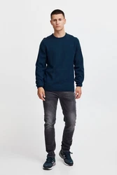 Blend Strickpullover BHPullover Dunkelblau/Blau
