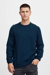 Blend Strickpullover BHPullover Dunkelblau/Blau