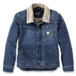 Sommerjacke Herren bergangsjacke Relaxed Fit Denim Sherpa-Lined
