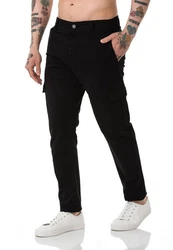 RedBridge Chinohose Herren Cargo Basic Schwarz
