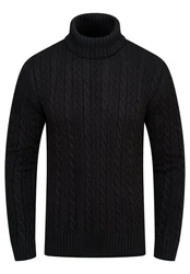 behype Rollkragenpullover BSLANA Schwarz