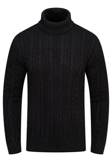 behype Rollkragenpullover BSLANA Schwarz
