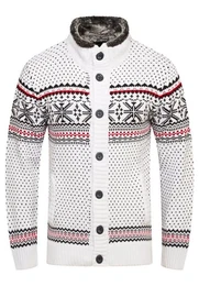 Cardigan BKIANA Strickjacke Grobstrick Norweger-Muster Strickpullover