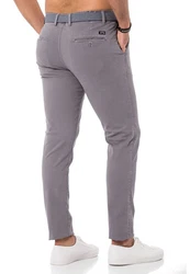 Redbridge Chinohose mit Gürtel  Grau/Hellgrau
