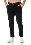 Redbridge Chinohose mit Gürtel  Schwarz/Khaki