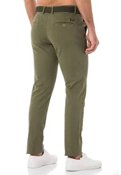 Redbridge Chinohose mit Gürtel  Khaki/Dunkelgrün