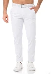 Redbridge Chinohose mit Gürtel  Weiß/Creme/Grau