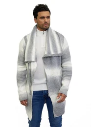 Strickjacke Herren Strickjacke im asymetrischem Design mit Schalkragen
