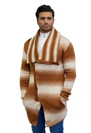 Strickjacke Herren Strickjacke im asymetrischem Design mit Schalkragen